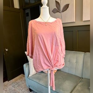 Sanctuary M tie bottom pocket tee